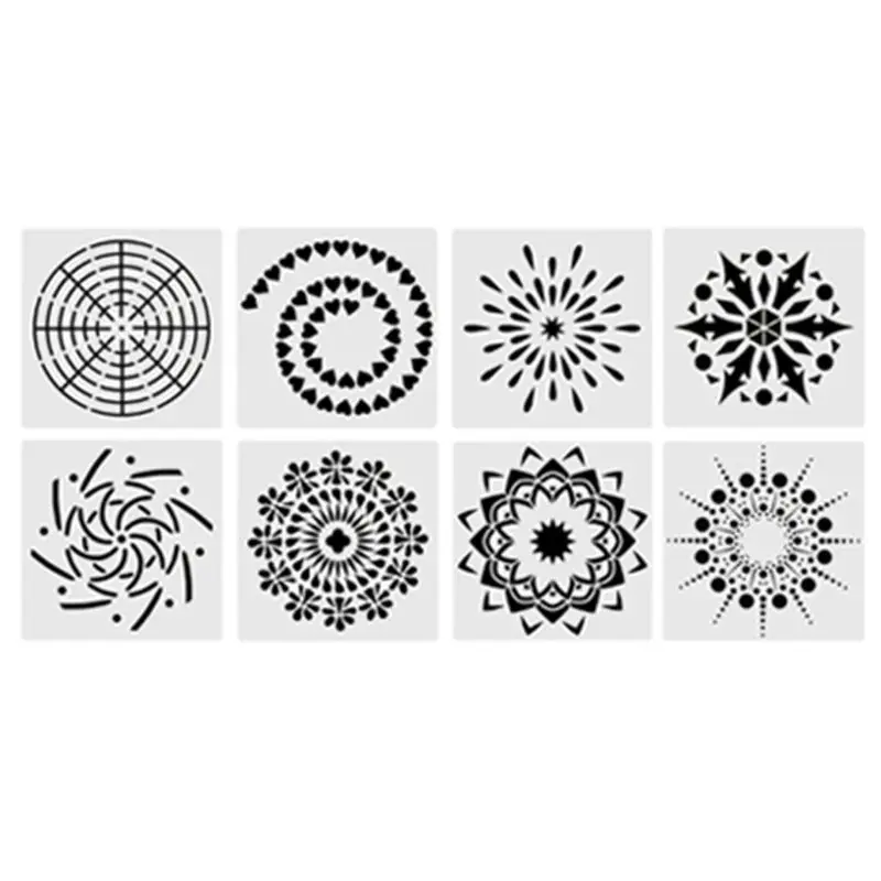 

35pcs/set Mandala Dotting Tools for Painting Rock Stone Pen Stencil Template Brush Tray Kit H9EB