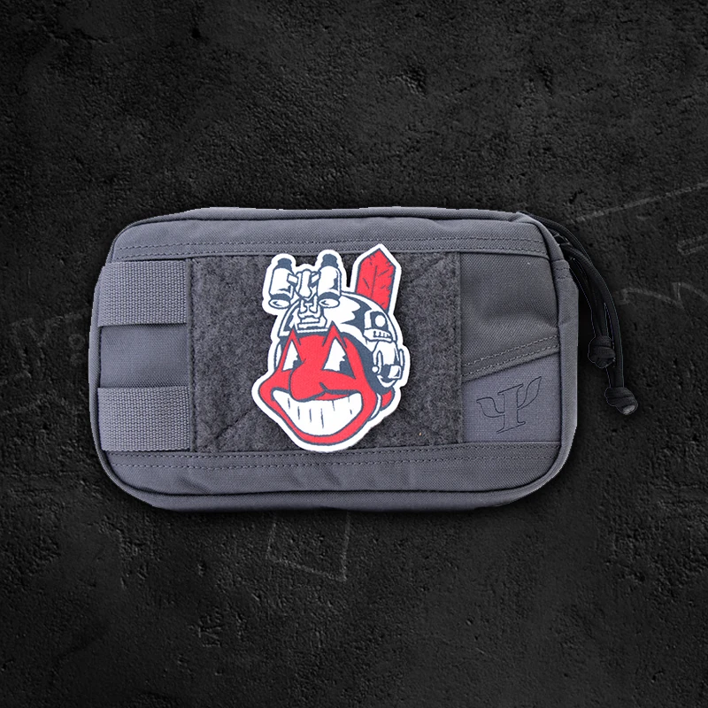 Индейцы Тактический шлем вышивка патч красная кожа смайлик Липучка для одежды