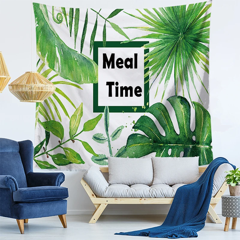 Принт &quotтропические растения&quot гобелен домашний декор пляжный чехол с листьями