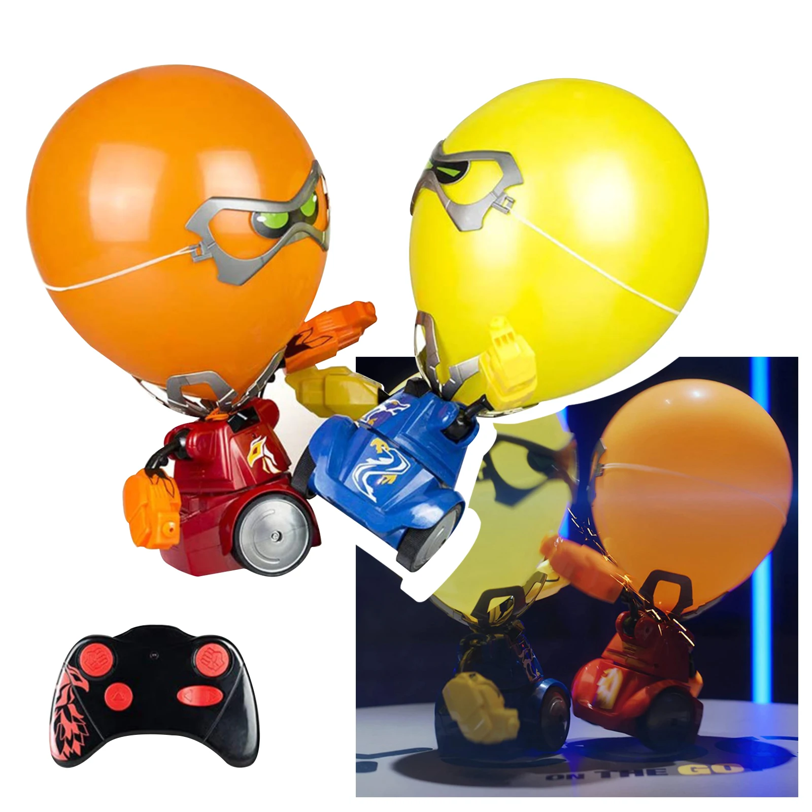 Combat Robot Balloon Puncher Toy Children'S Robot Fighting Toy Boxing Parent-Child Interaction Play Table Party Game Gifts