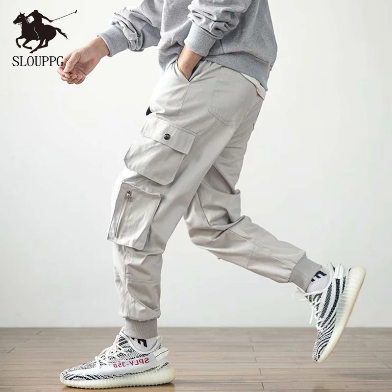 Хип Хоп Уличная Мужская камуфляжная беговые штаны 2019 Боковая Сумка Спортивные