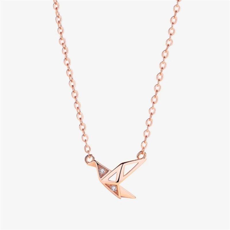 Модные элегантные голографические ожерелья цвета розового золота с бумажным