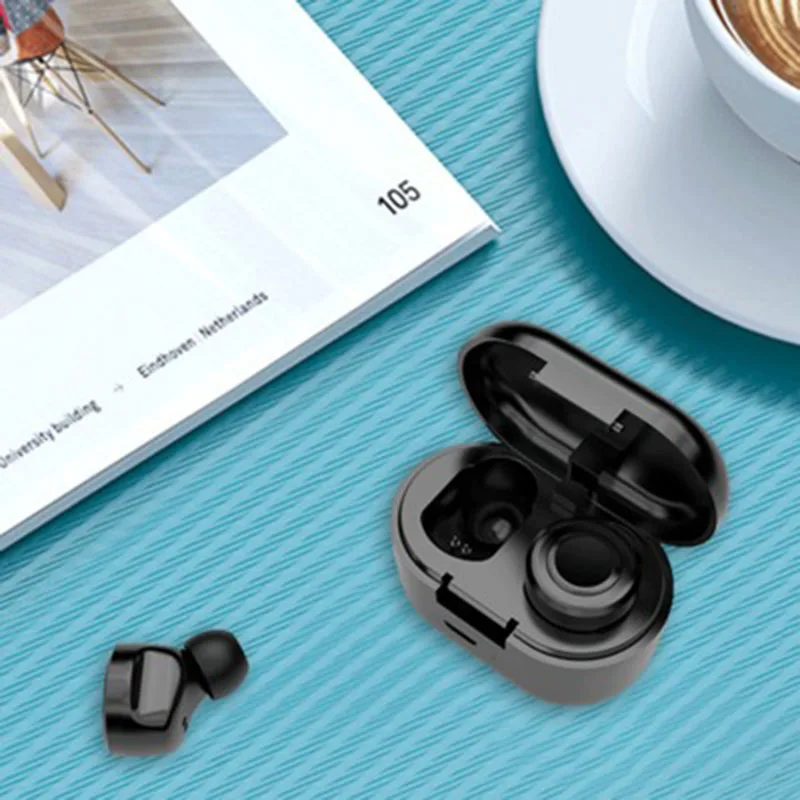 

Bluetooth V5.0 TWS Wireless Bluetooth Earbuds HD Clear Stereo Waterproof Headset With Noise Cancellation Function