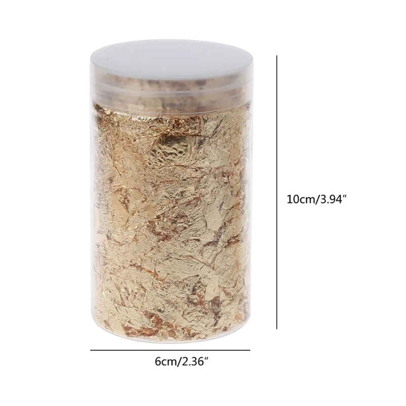 

10g Gold Silver Gilding Flakes Metallic Foil Flakes Glitter Painting Art Craft Nail Art Resin Fillings Jewelry Making