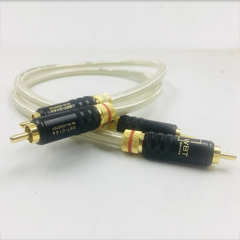 Новый QED Подпись 5N OCC посеребренные hifi аудио соединительный кабель с WBT 0144