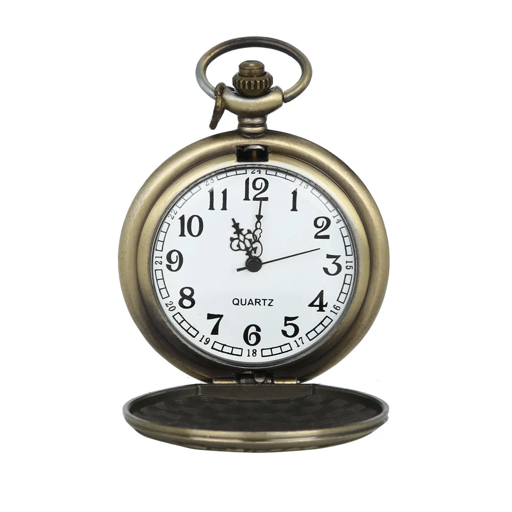 Винтажная цепочка Ретро самые большие карманные часы ожерелье для Дедушки