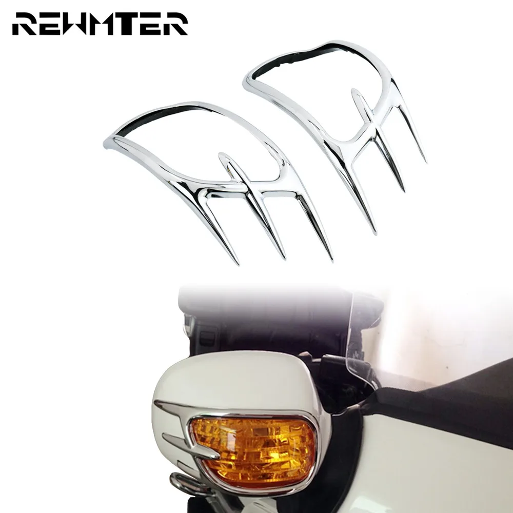 Мотоцикл указатели поворота лампы украшения планки хромированная крышка для Honda