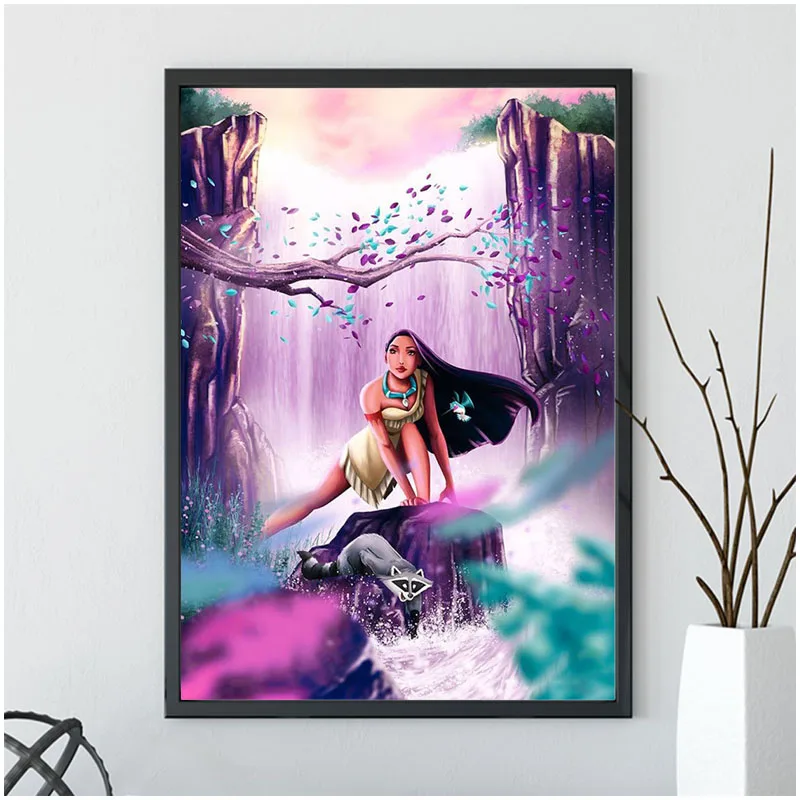 Алмазная 5d-картина мультяшная принцесса Водопад полноразмерная/круглая вышивка