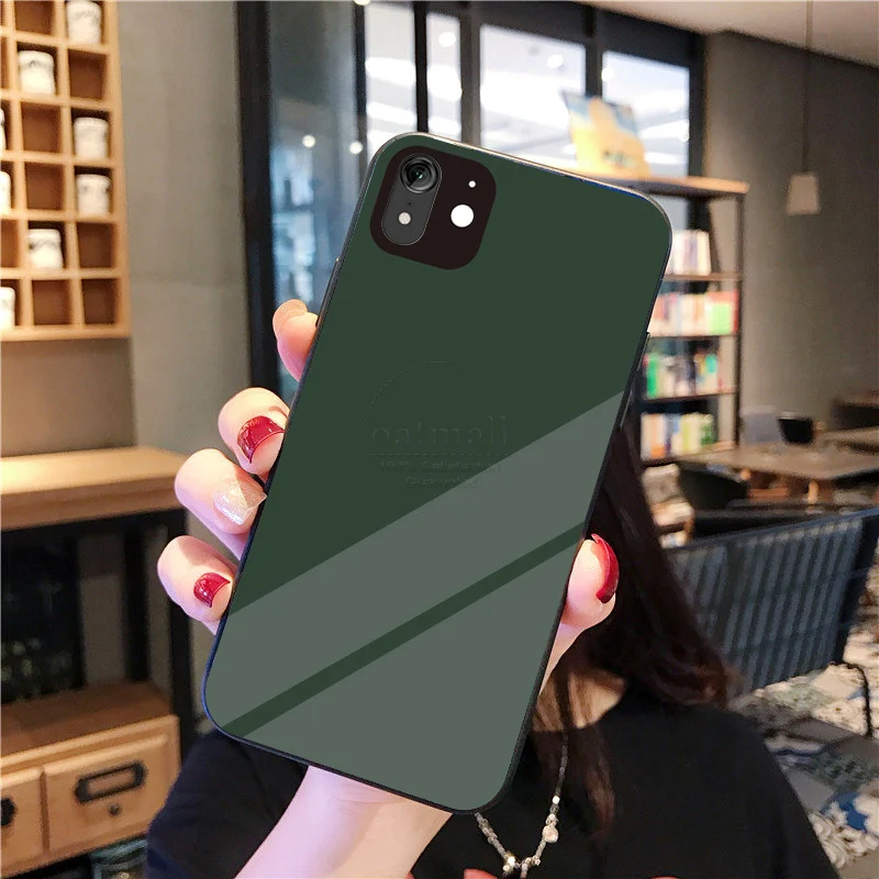 Задняя крышка из закаленного стекла для iPhone X Сменный Чехол на 11 Pro мягкий чехол