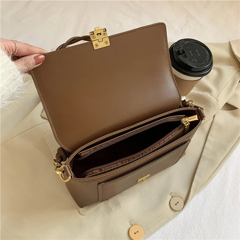 

Vintage Bag Hot Newest Designer Handbags Women Falp Shoulder Bags Ladies Handbags Female Fashion Solid Pu Leather Women Bags