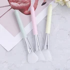 Силиконовая маска, щетка для мягкого ухода за кожей, смешивание грязи, маска для лица, кисти для макияжа, деревянная ручка, основа для лица 16,5 см