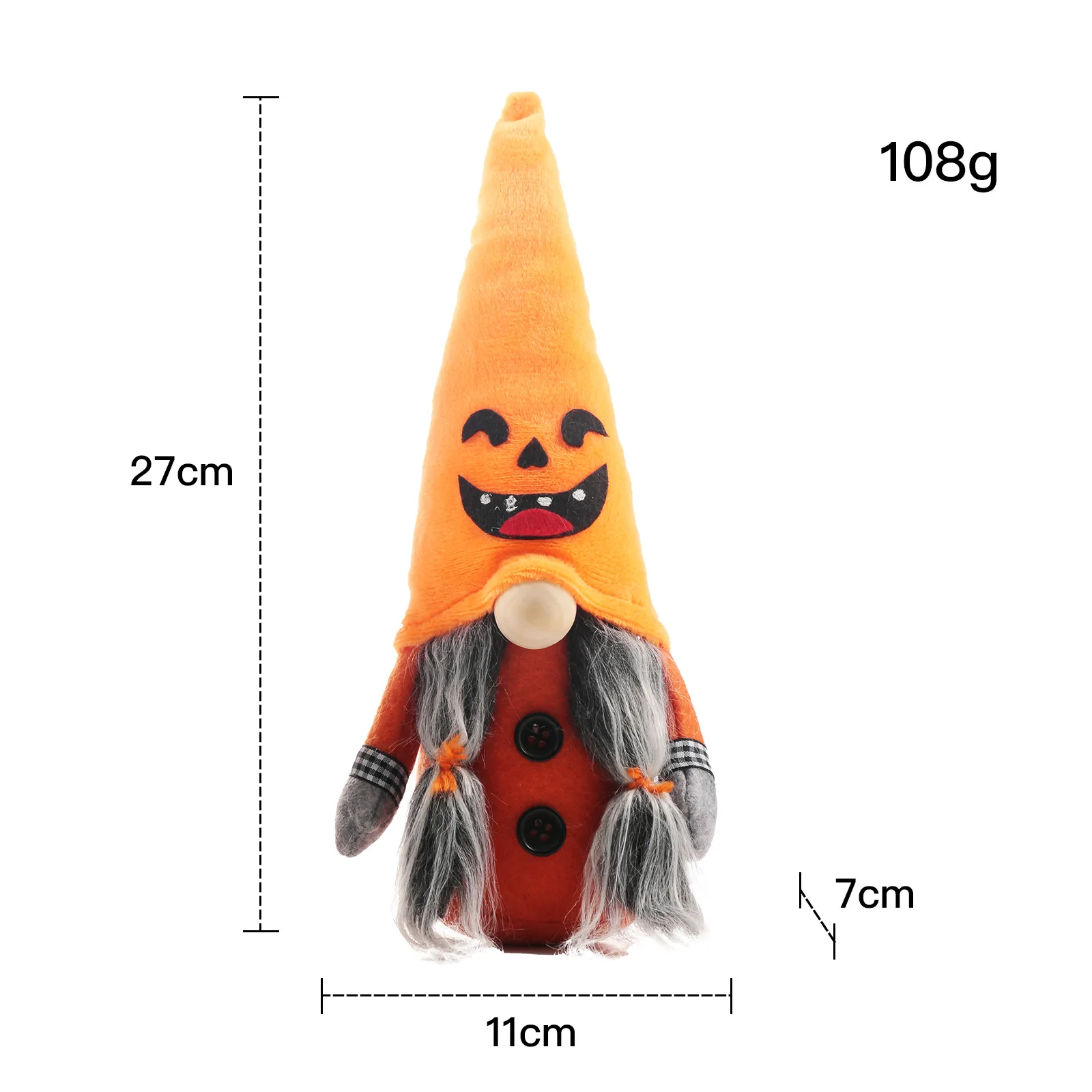 Новинка 2021 смайлик эльф Рудольф белая Апельсиновая плетка карликовая кукла