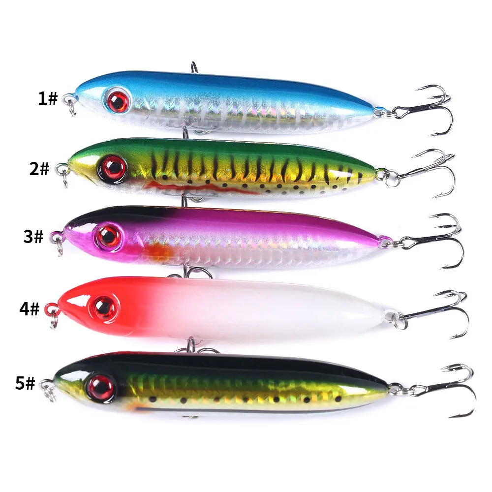 5 шт. Topwater приманки карандаши плавающая рыболовная наживка Блесна Высота каблука