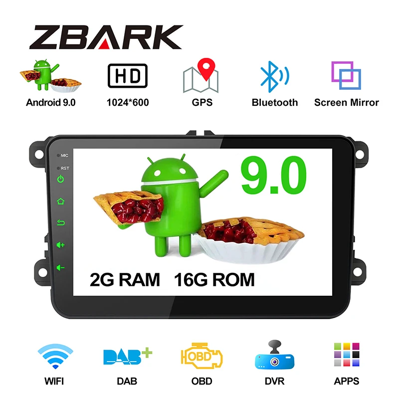 8 &quotAndroid 9 0 RAM 2G стерео плеер навигация GPS для VW Jetta Golf Amarok Beetle Lavida Caddy Passat Polo Sharan