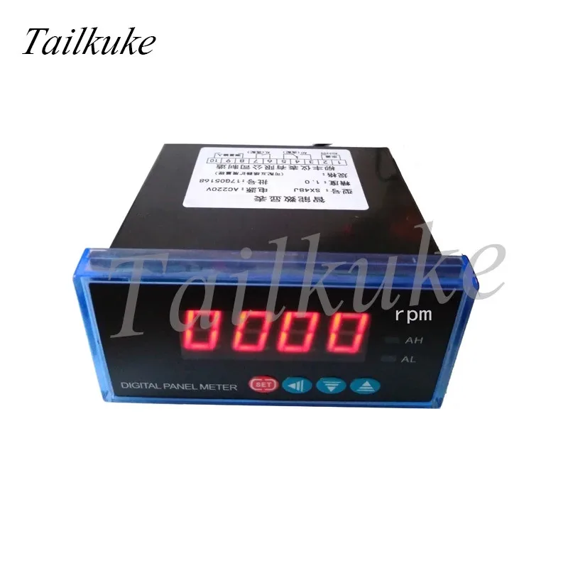 SX48 0-10V Tachometer Digital Display Meter Frequency Converter Frequency Meter Ampere Meter 4-20mA,DP3 Rpm Transmitting