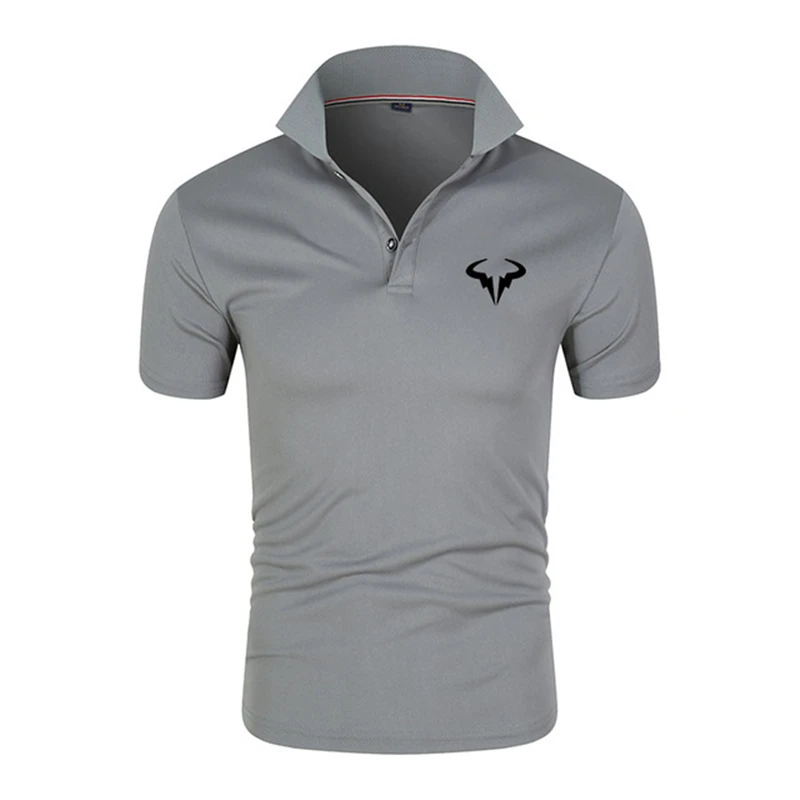 

Summer Men's Fashion Printed Polo Shirt, Business Men's Open Button Lapel Short-Sleeved Breathable Quick-Drying T-Shirt 2021 New