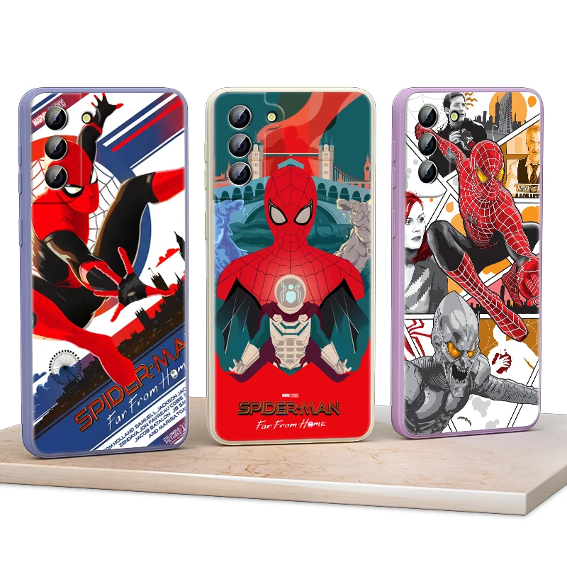 

Spider-Man Avengers Marvel For Samsung Galaxy S21 S20 FE S10 Note20 Note10 Ultra Plus Lite Pro 5G Liquid Soft Phone Case