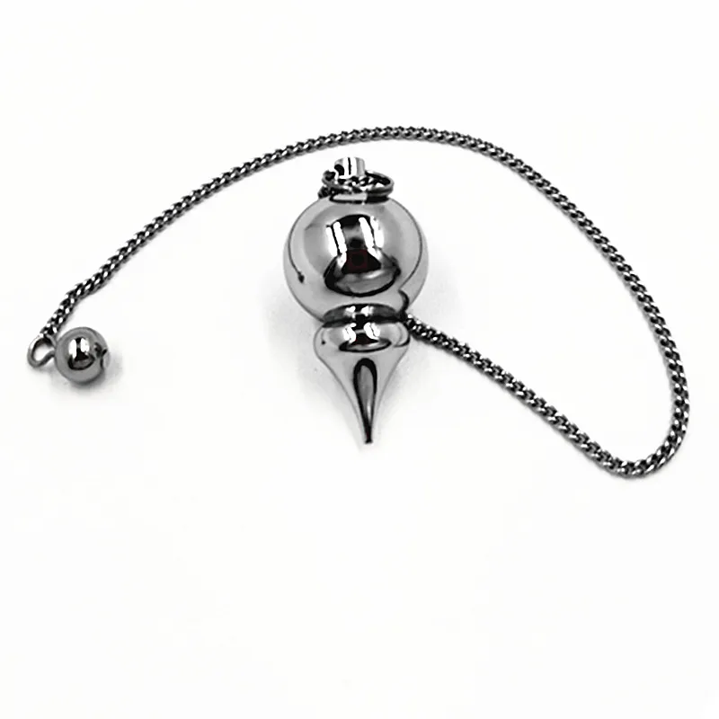 Metal Charm Jewel Pendulum For Dowsing Divination Reiki Healing Spiritual Wicca Women Men Amulet Screw Shape Pendule Radiestesia