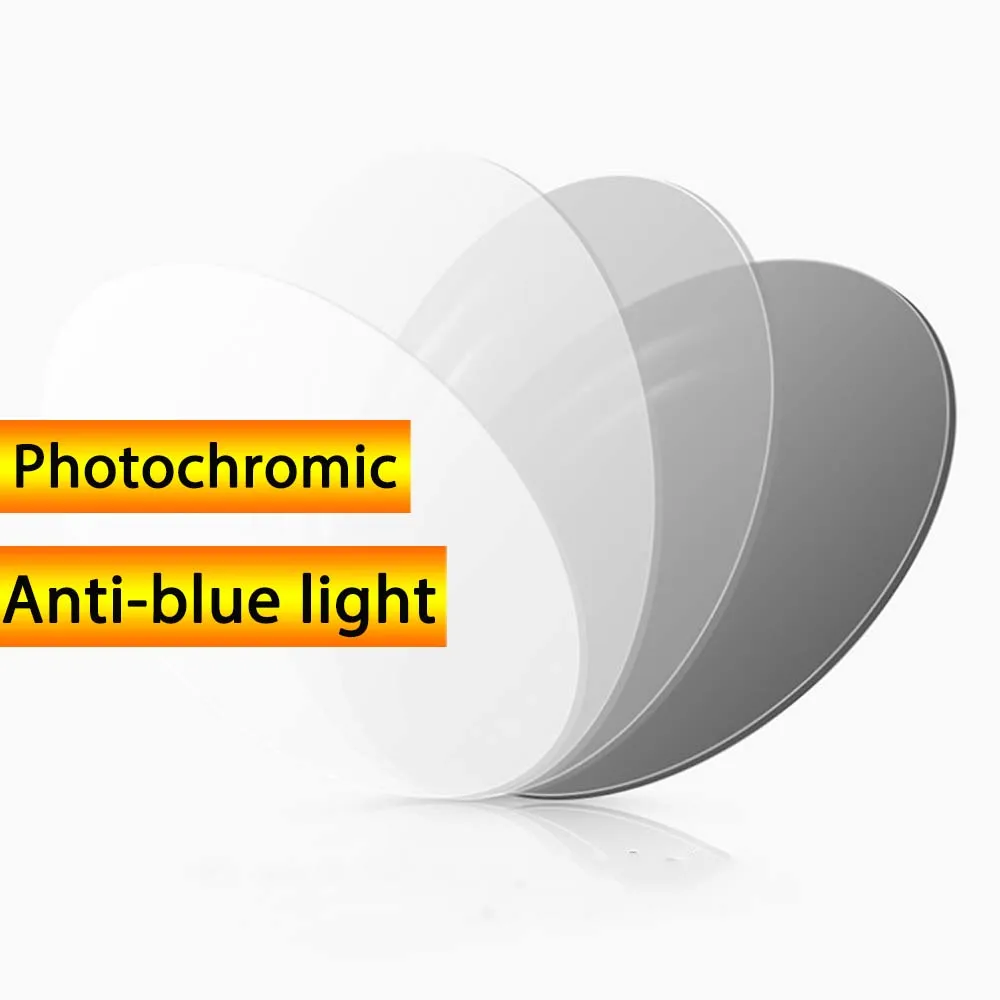 

Anti-blue Light Photochromic Prescription Optical Lens Grey Aspheric Myopia Presbyopia Scratch-resistant 1.56 1.61 1.67 Index