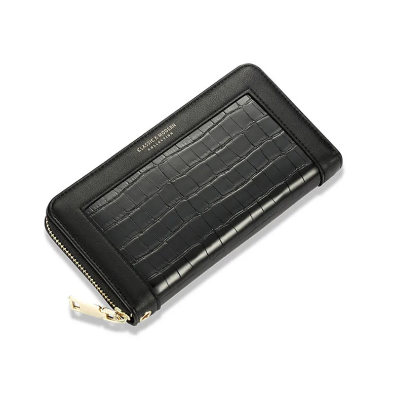 crocodile leather women wallets alligator pattern handbag coin pocket card holder money bag casual long ladies phone purse free global shipping