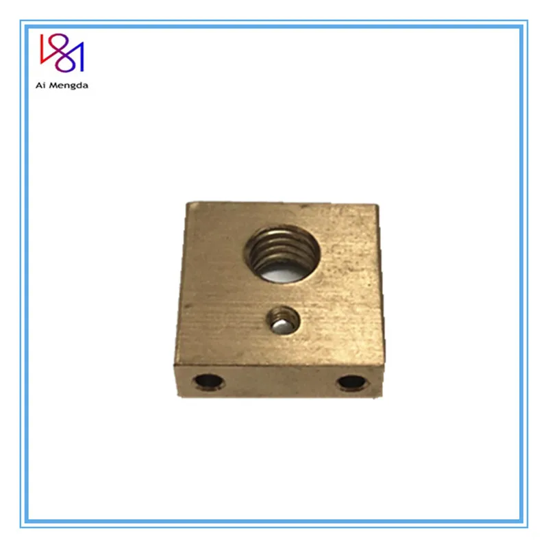 3D printer part UM3 Brass Copper Heated Block for 4mm Heater 2101# CNC can Locks and Thermocouple Simultaneously | Компьютеры и офис