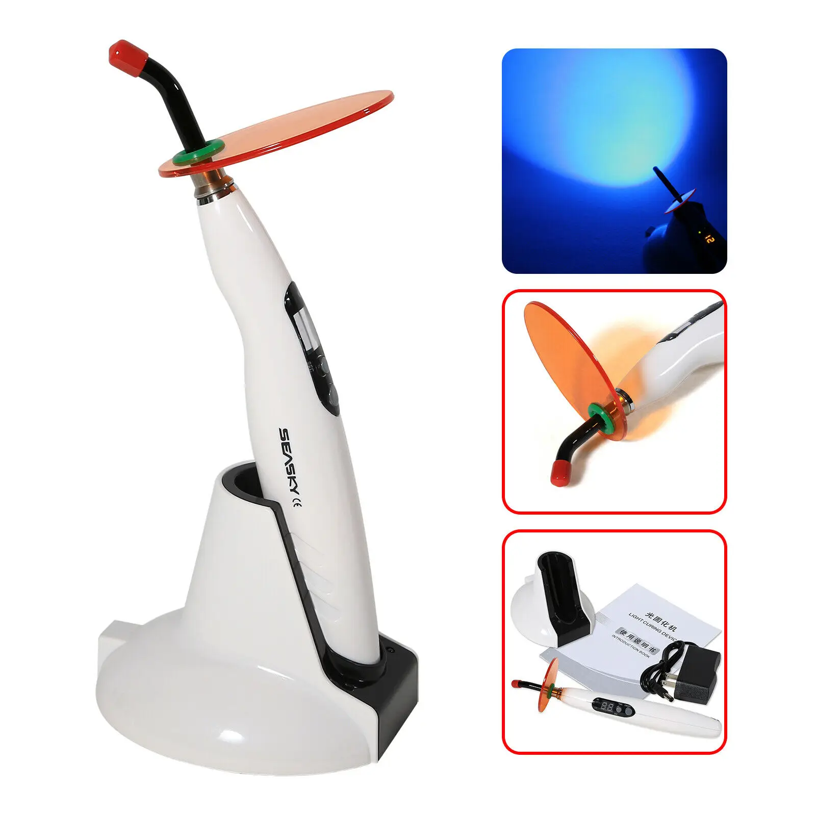 1 3 pcs dental wireless led curing light lamp four working modes optical fiber curing led b 1400mw free global shipping