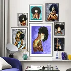 Абстрактная размытая черная африканская девушка портрет настенная Картина на холсте скандинавские плакаты и принты настенные картины для гостиной Декор