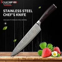 kitchen knife cooking knife 8 inch professional chef knife 7cr17stainless steel cleaver laser damascus pattern vegetable santoku