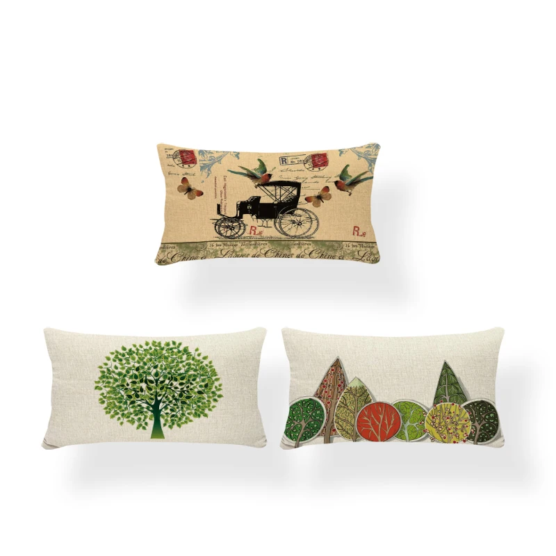 Классический чехол для подушки с британским флагом геометрическое дерево