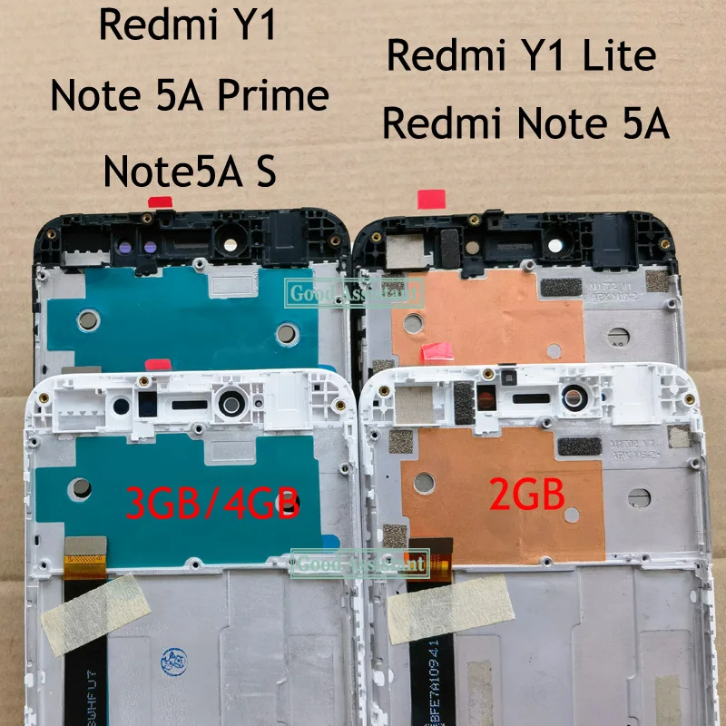 Новый ЖК-дисплей для Xiaomi Redmi Note 5A / S Prime pro Y1 Lite + дигитайзер сенсорного экрана в