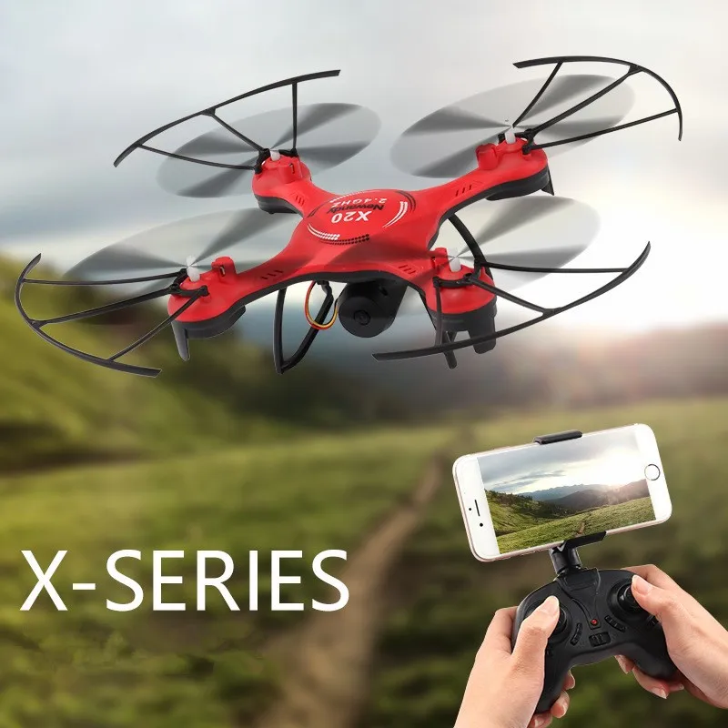 WIFI FPV Радиоуправляемый Дрон X20 2 4G 100M дистанционный Безголовый режим 3D трюк один