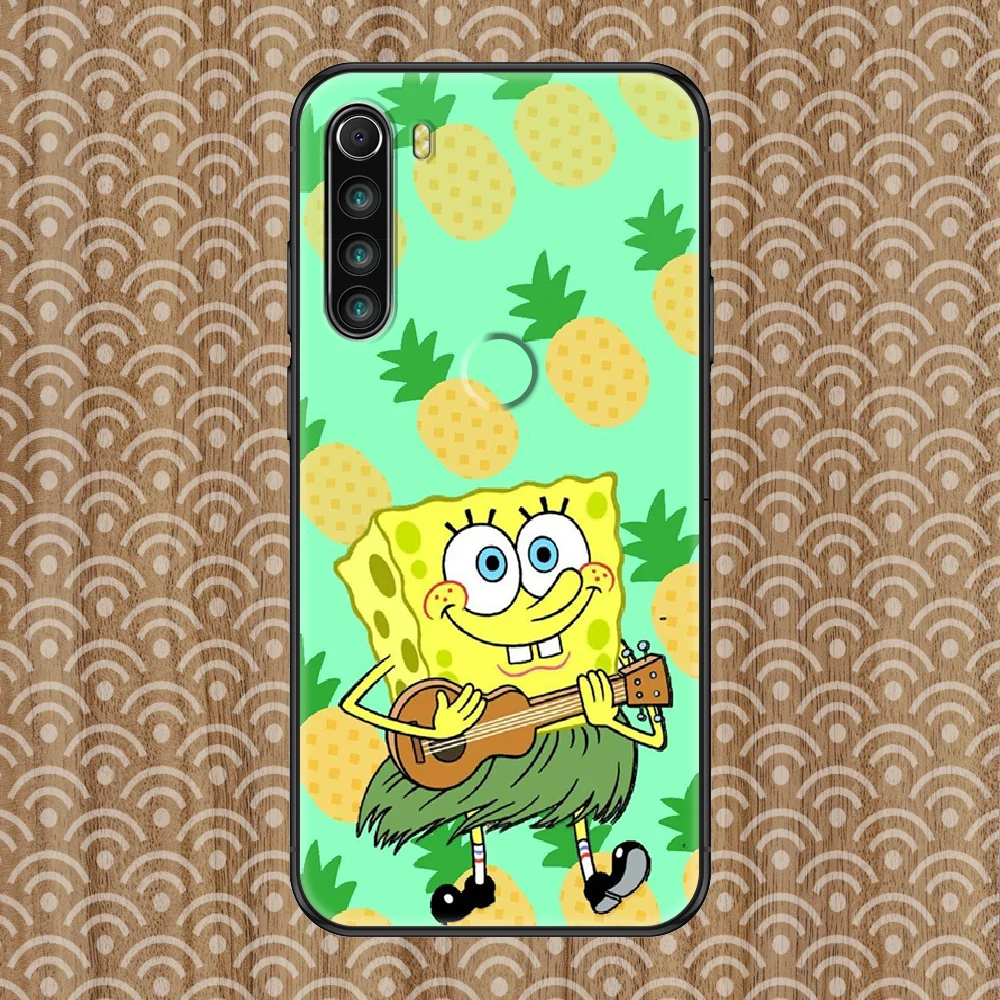 

SpongeBobes Cartoon Phone case For Xiaomi Redmi Note 7 7A 8 8T 9 9A 9S 10 K30 Pro Ultra black 3D prime pretty hoesjes trend Etui