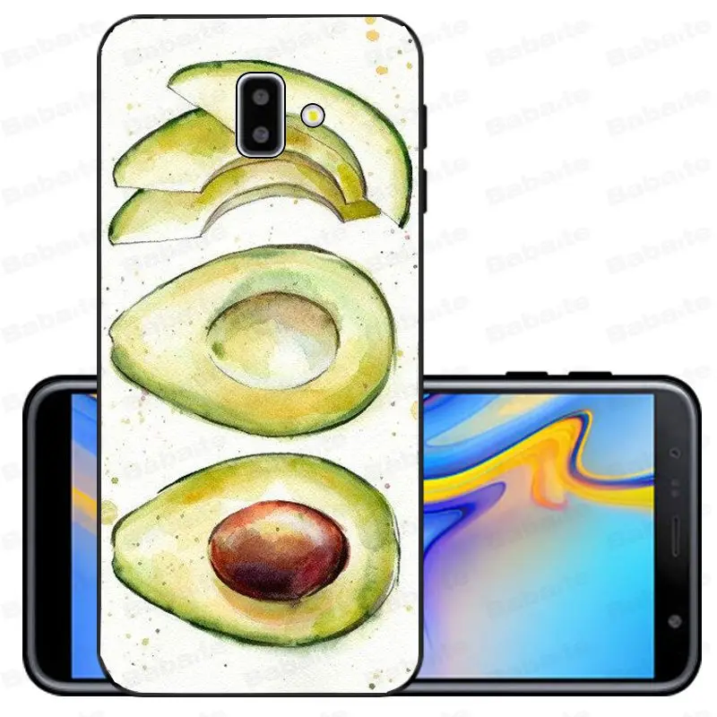 Мягкий чехол из ТПУ с изображением авокадо и фруктов для samsung Galaxy j6 plus A6 A8 A9 A10 A30 A50 |