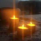 Свечи светодиодные, без пламени, на батарейках, теплый белый цвет