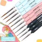 Кисточки для гуаши, мягкие, акварельные, масляные, с крючком, 10 шт.партия