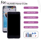 ЖК-дисплей 5,2 дюйма для Huawei Honor 8 Lite с сенсорным экраном и дигитайзером в сборе, сменный ЖК-дисплей с рамкой