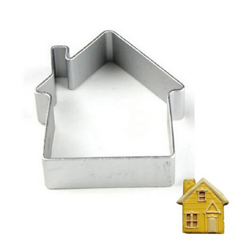 В форме дома алюминиевые формы для сладких изделий украшения торта печенья резак