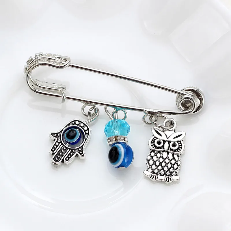 Повезло с клипсами Дурной глаз Брошь Древо жизни животных хамса руки подвески