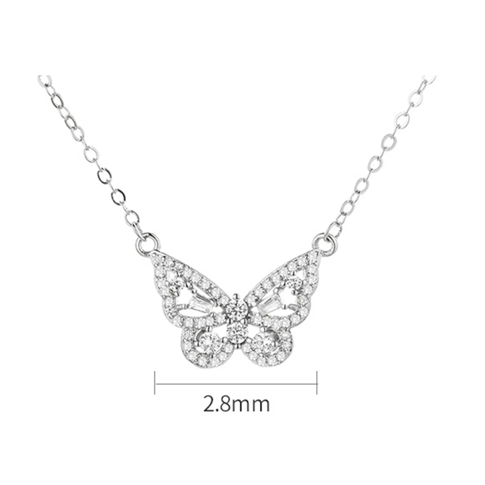 

1PC Valentine's Day Gift Double Double Ring Necklace Crystal Jewelry Pendant necklace for women 2021