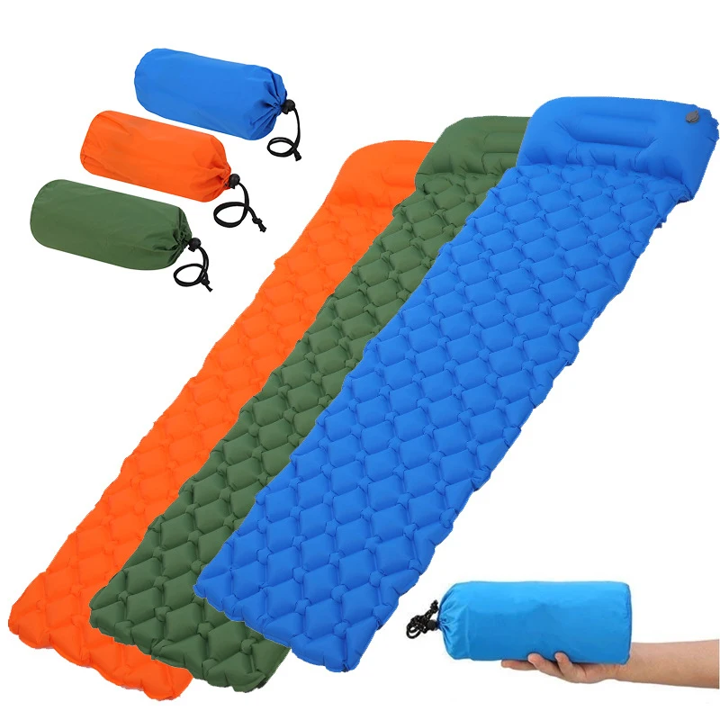 

Nylon TPU Sleeping Pad Lightweight Moisture-proof Air Mattress Portable Inflatable Mattress Camping Pad Picnic Blanket