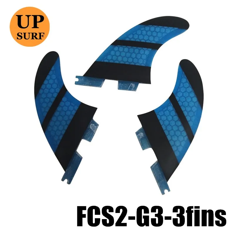 Плавник для серфинга FCS II G3 плавник из стекловолокна Honeycomb Fin синий бесплатная