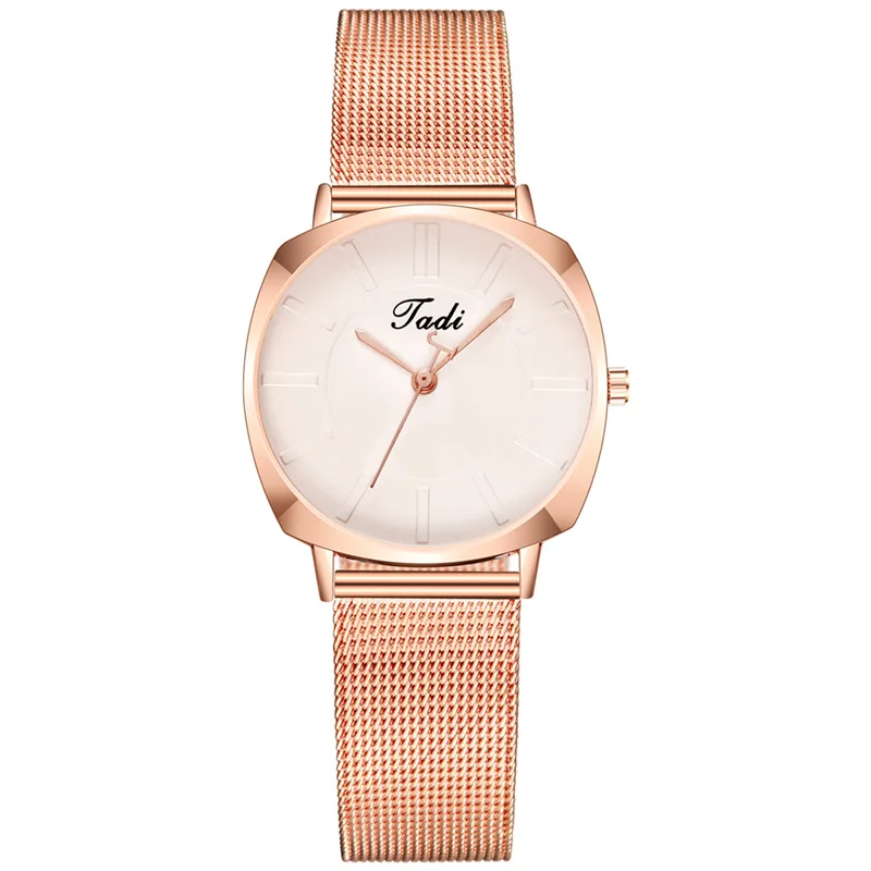 

Simple ladies watch personality square rose gold fashion watch female strip nail scale female watch quartz watch clock