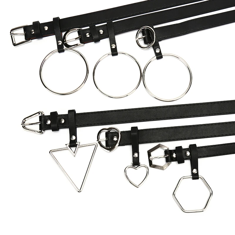 1 шт. женский винтажный металлический кожаный пояс с геометрическим узором и