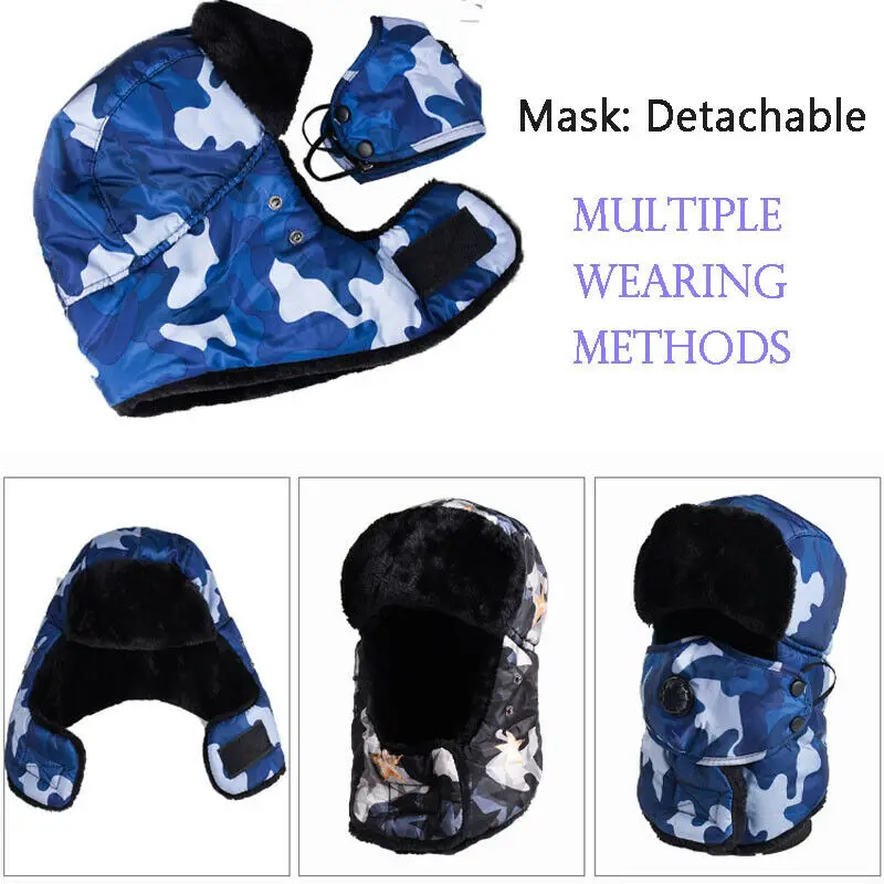 Men Snow Cap Thickening Warm Velvet Earmuffs Cycling Windproof Winter UK | Аксессуары для одежды