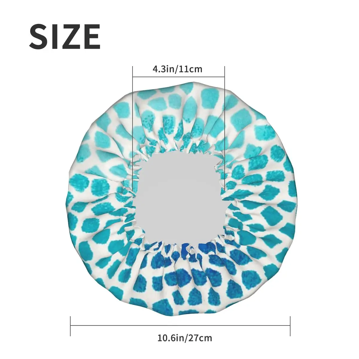 

Mediterranean Style Blue Stone Design Double waterproof shower caps Customized shower cap hair care drying accessories for women