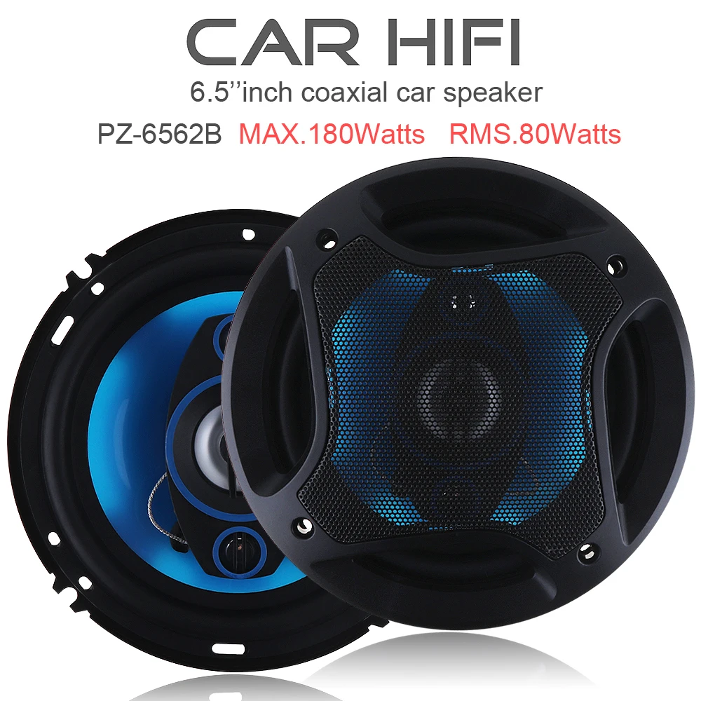 2 шт. 6 5 Дюймов 180 Вт 3 Way автомобиля Hifi коаксиальный Динамик Рог полный диапазон