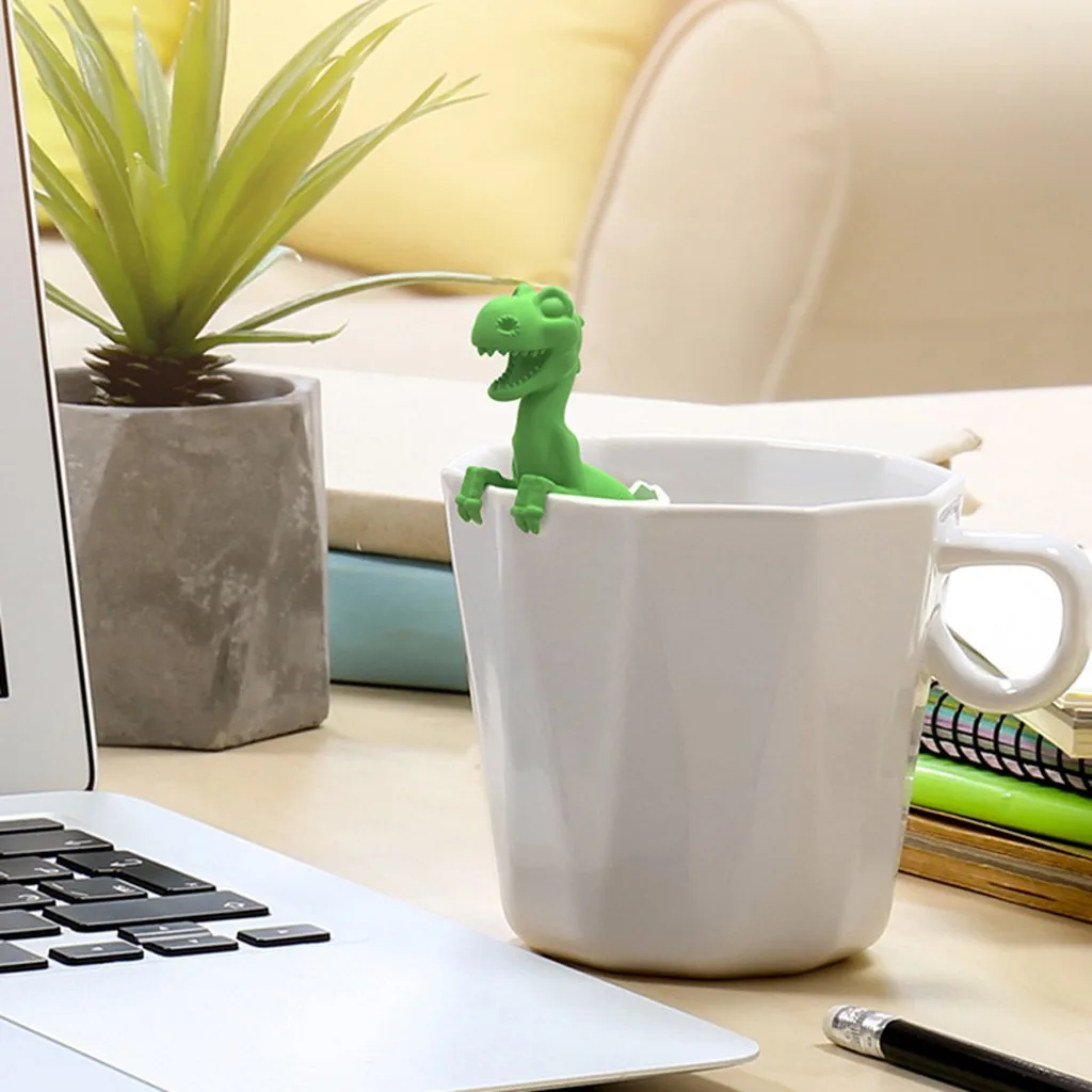 

Silicone Dinosaur Tea Bag Tea Filter Strainer Loose Tea Strainer Coffee Spice Funny Teacup Decoration, Lovely Cartoon Tea Bags