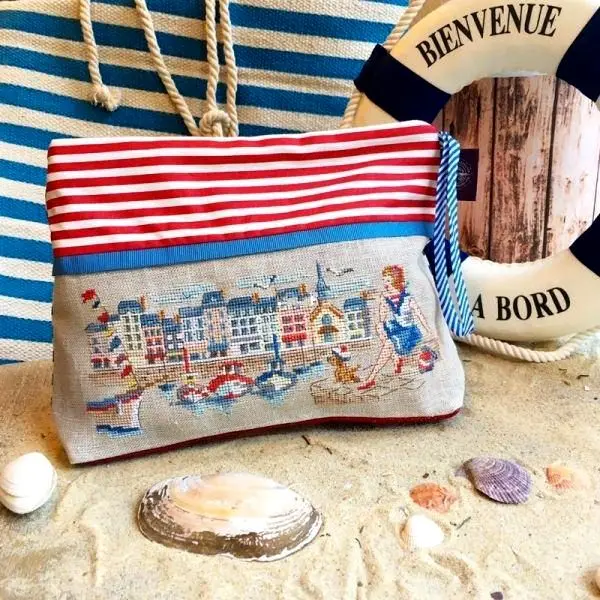 Набор для вышивки крестиком LBP комплект голубым городом летом 34-19 хлопковая нить |