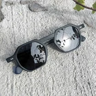 Солнцезащитные очки с защитой UV400 для мужчин и женщин, пляжные прямоугольные винтажные, из ацетата, прозрачные темные очки, ручная работа