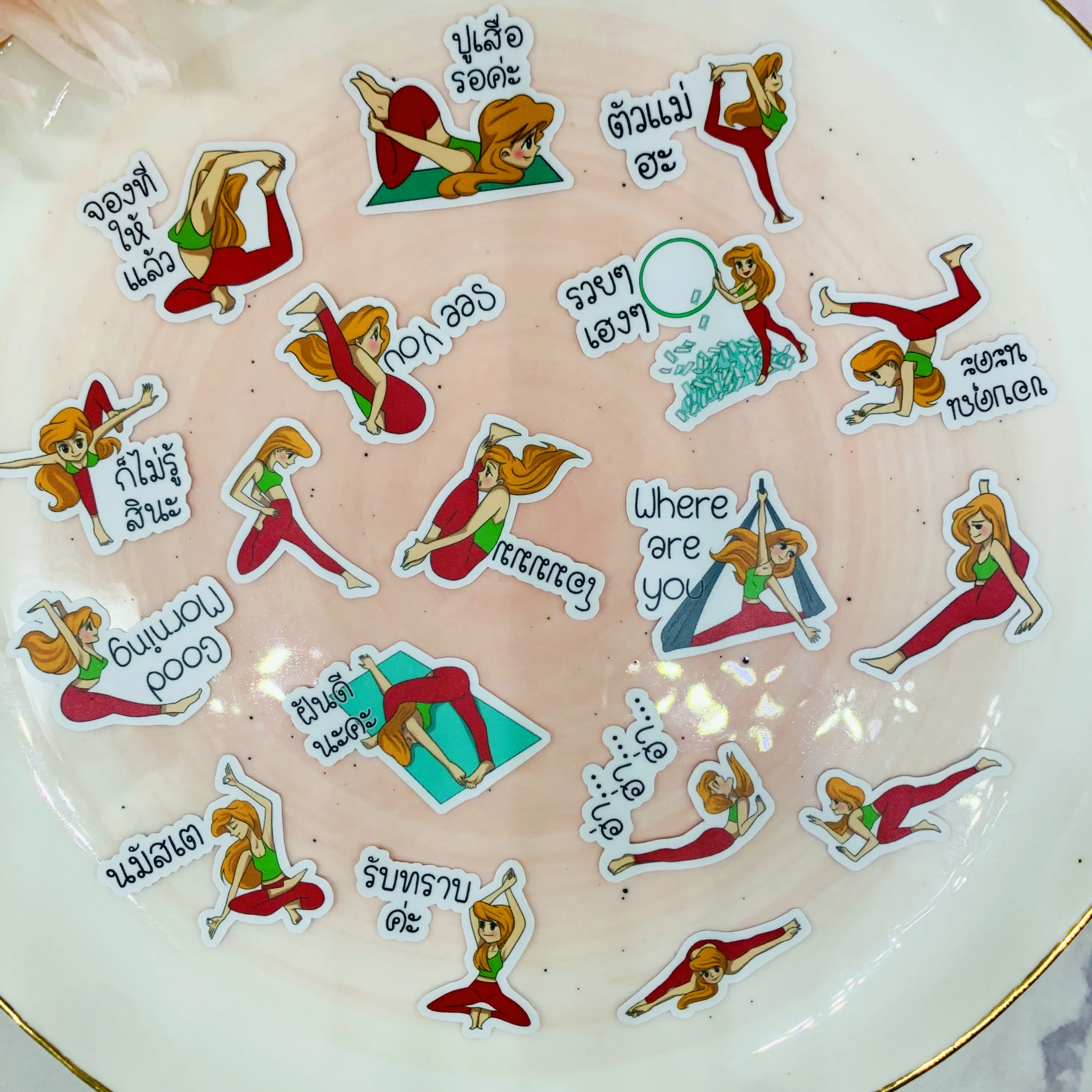 40 шт. детские наклейки-книжки для занятий йогой | Игрушки и хобби